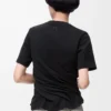 Twisted top in cotton blend Black Twisted top in cotton blend Black