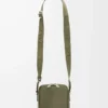 Vertical crossbody pocket in satin calfskin Khaki Green Vertical crossbody pocket in satin calfskin Khaki Green