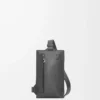 Vertical T Pocket in soft grained calfskin Anthracite