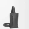 Vertical T Pocket in soft grained calfskin Anthracite