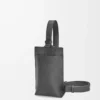 Vertical T Pocket in soft grained calfskin Anthracite