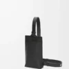Vertical T Pocket in soft grained calfskin Black