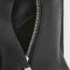 Vertical T Pocket in soft grained calfskin Black