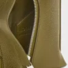 Vertical T Pocket in soft grained calfskin Olive Vertical T Pocket in soft grained calfskin Olive