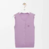 Vest in cashmere and silk Lilac Vest in cashmere and silk Lilac
