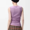 Vest in cashmere and silk Lilac Vest in cashmere and silk Lilac