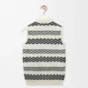 Vest in cotton jacquard Black/White Vest in cotton jacquard Black/White