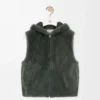Vest in shearling Khaki Green