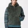 Vest in shearling Khaki Green