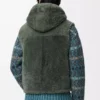 Vest in shearling Khaki Green