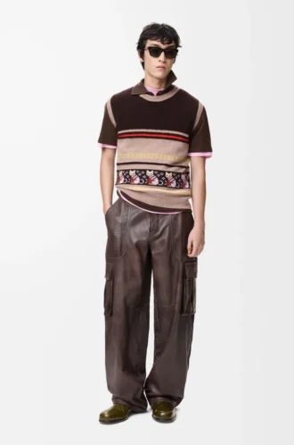 Vest in wool and cashmere Beige/Multicolor
