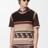 Vest in wool and cashmere Beige/Multicolor
