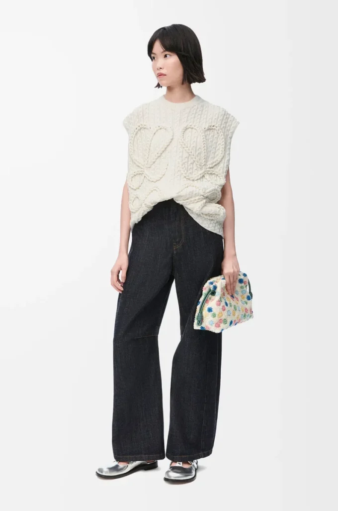 Vest in wool White Vest in wool White