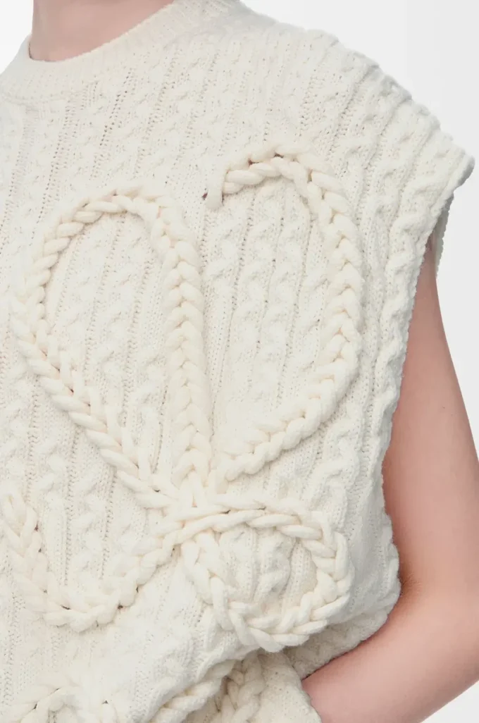 Vest in wool White Vest in wool White