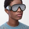 Wave mask sunglasses Black