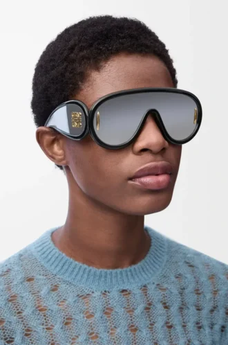 Wave mask sunglasses Black