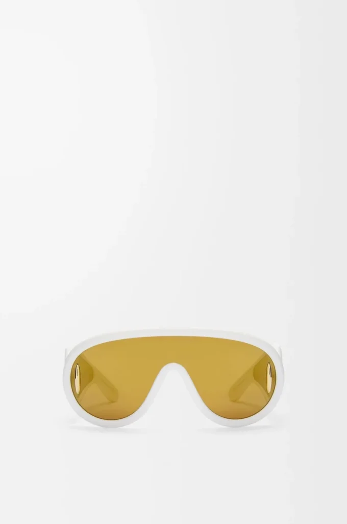 Wave mask sunglasses Ivory