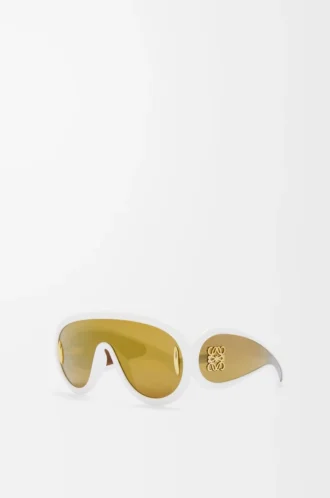 Wave mask sunglasses Ivory