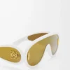Wave mask sunglasses Ivory