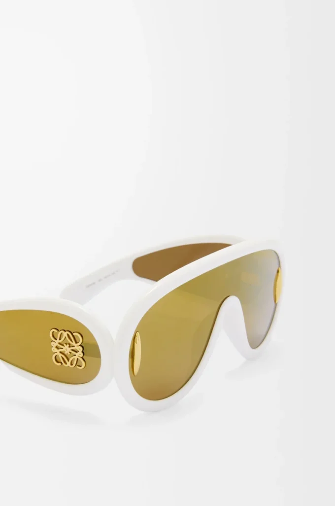 Wave mask sunglasses Ivory