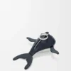 Whale charm in classic calfskin Midnight Blue/White Whale charm in classic calfskin Midnight Blue/White