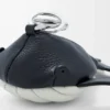 Whale charm in classic calfskin Midnight Blue/White Whale charm in classic calfskin Midnight Blue/White