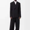 Wide leg trousers in wool Black Wide leg trousers in wool Black