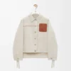 Workwear jacket in cotton and linen Ecru Workwear jacket in cotton and linen Ecru