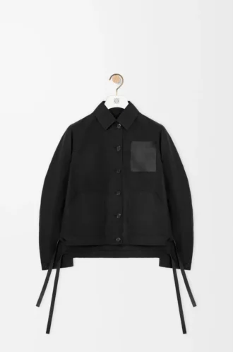 Workwear jacket in cupro blend Black