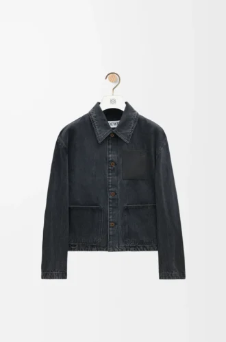 Workwear jacket in denim Black
