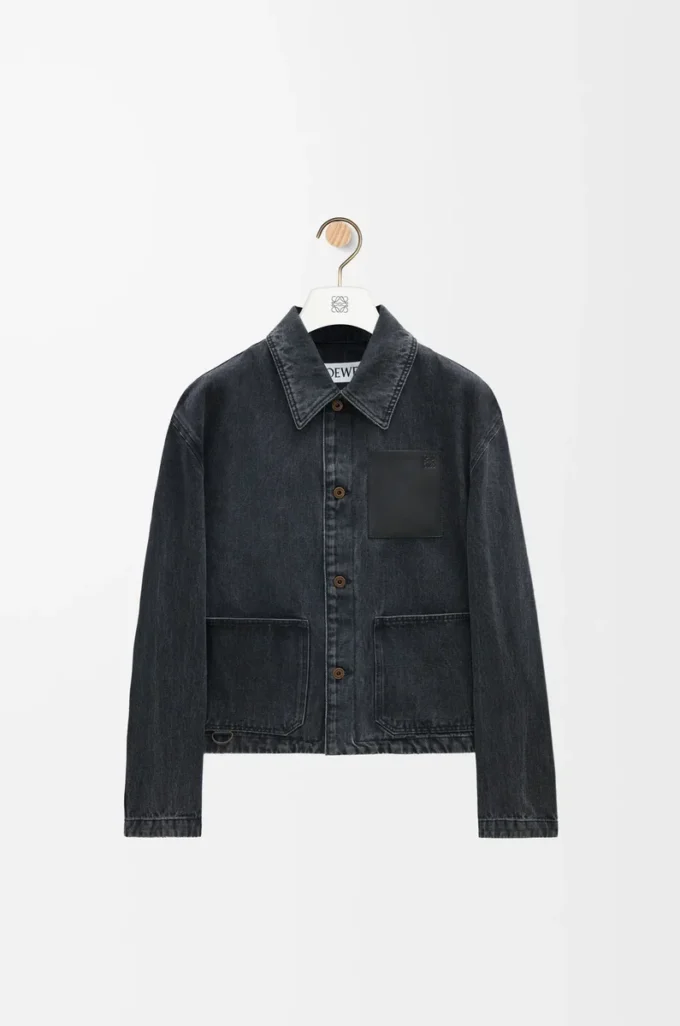 Workwear jacket in denim Black Workwear jacket in denim Black
