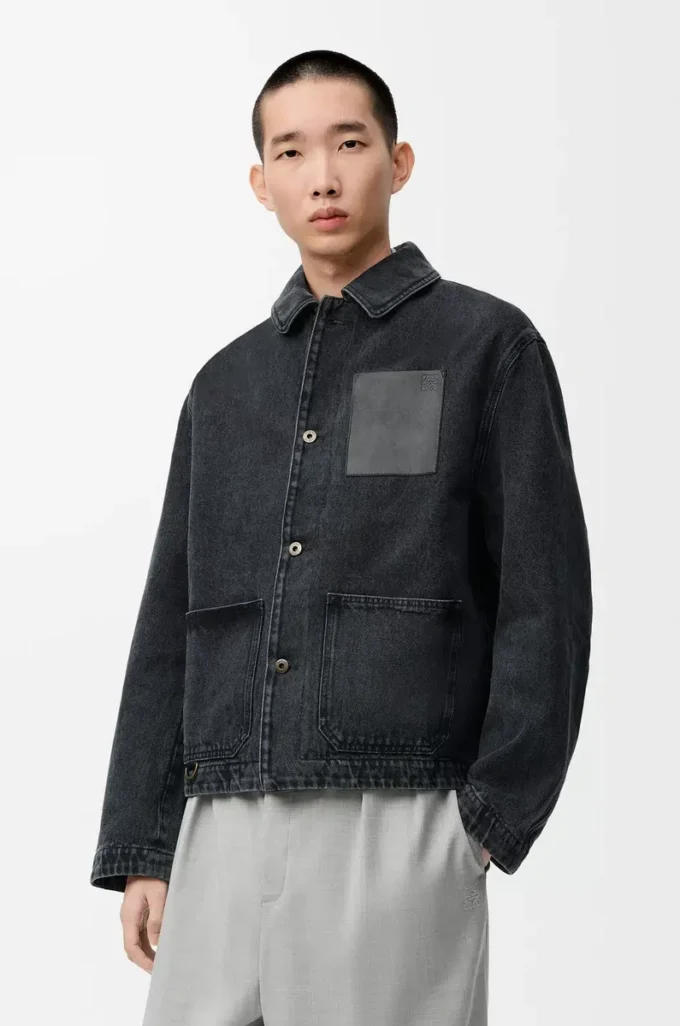Workwear jacket in denim Black Workwear jacket in denim Black