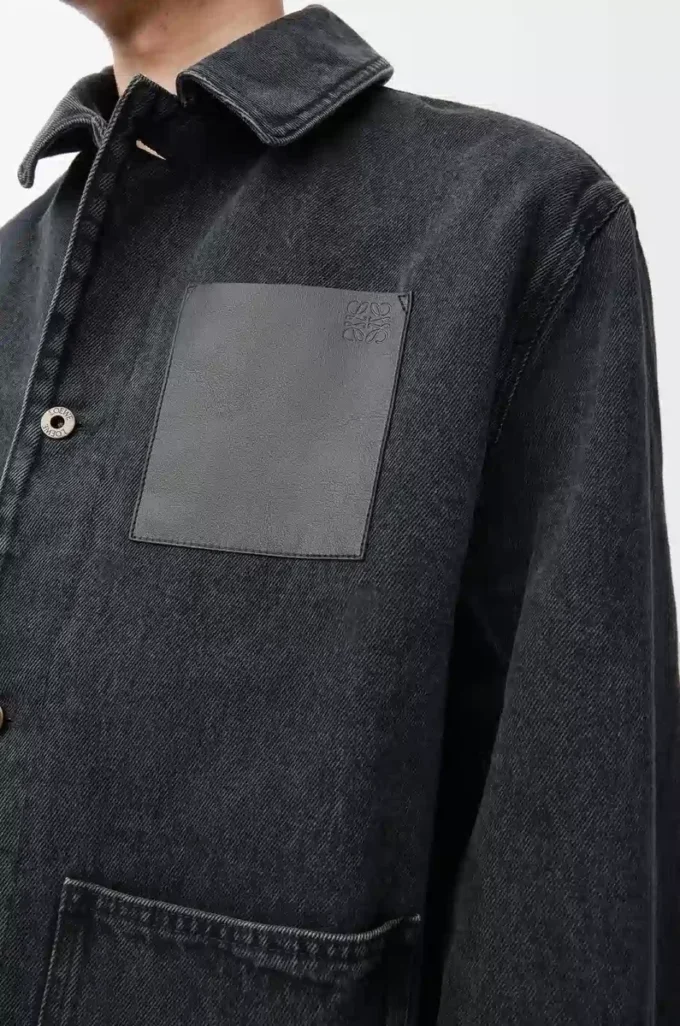 Workwear jacket in denim Black Workwear jacket in denim Black