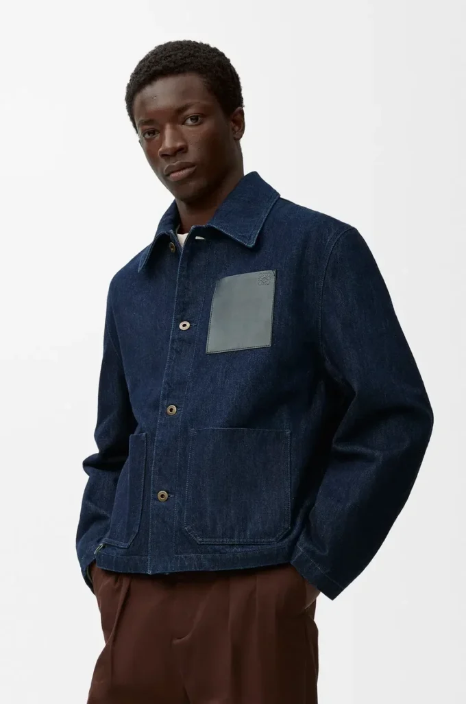 Workwear jacket in denim Indigo Blue Workwear jacket in denim Indigo Blue