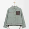 Workwear jacket in denim Khaki Green Workwear jacket in denim Khaki Green