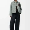 Workwear jacket in denim Khaki Green Workwear jacket in denim Khaki Green