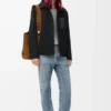 Workwear jacket in wool and cashmere Black