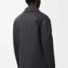 Workwear jacket in wool and cashmere Charcoal Melange
