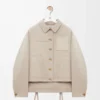 Workwear jacket in wool and cashmere Light Beige Melange Workwear jacket in wool and cashmere Light Beige Melange