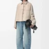 Workwear jacket in wool and cashmere Light Beige Melange Workwear jacket in wool and cashmere Light Beige Melange