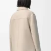 Workwear jacket in wool and cashmere Light Beige Melange Workwear jacket in wool and cashmere Light Beige Melange