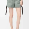 Workwear shorts in denim Khaki Green Workwear shorts in denim Khaki Green