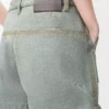 Workwear shorts in denim Khaki Green Workwear shorts in denim Khaki Green