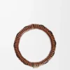 Woven bangle in brass and classic calfskin Tan Woven bangle in brass and classic calfskin Tan