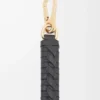 Woven spiral strap in classic calfskin Black Woven spiral strap in classic calfskin Black