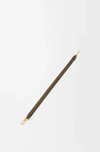Woven spiral strap in classic calfskin Dark Khaki