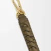 Woven spiral strap in classic calfskin Dark Khaki Woven spiral strap in classic calfskin Dark Khaki