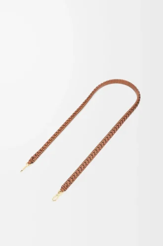 Woven spiral strap in classic calfskin Pecan