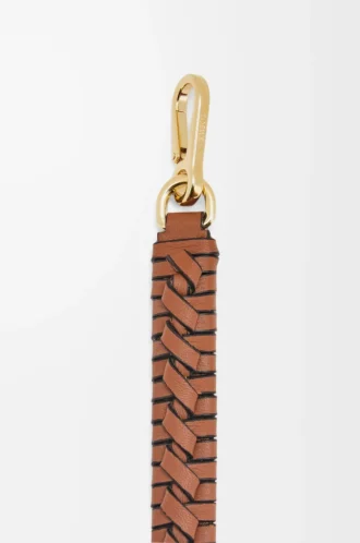 Woven spiral strap in classic calfskin Pecan
