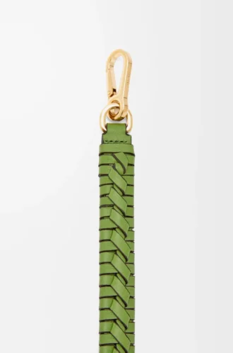 Woven spiral strap in classic calfskin Spring Green